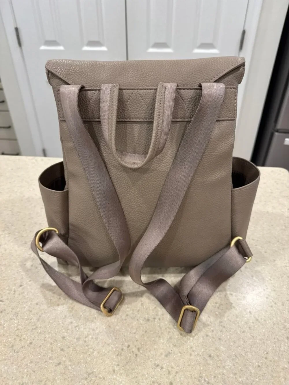 Freshly Picked Mini Classic Diaper Bag, Aspen + Itzy Ritzy Wipe pouch